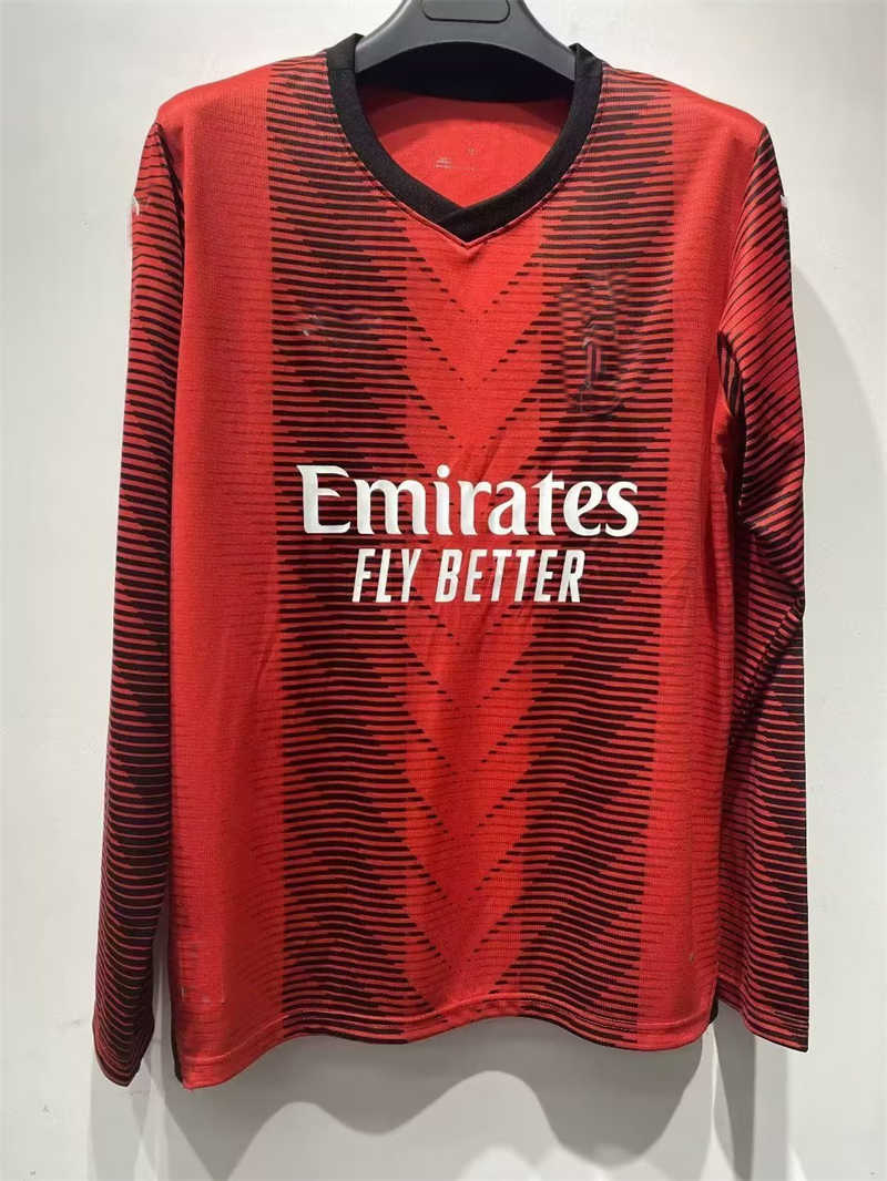 (image for) AAA 2023/24 AC Milank Home LS Soccer Jersey - Click Image to Close