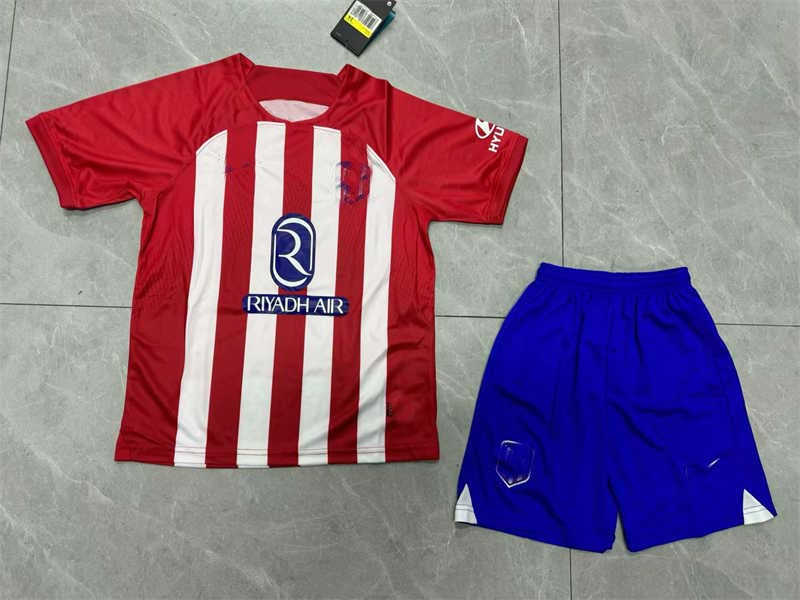 (image for) 2023/24 Atletico Madridnk Home Youth Soccer Jersey - Click Image to Close