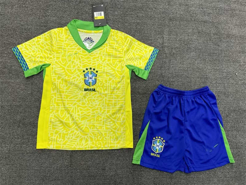 (image for) 2024 Brazil Home Youth Soccer Jersey