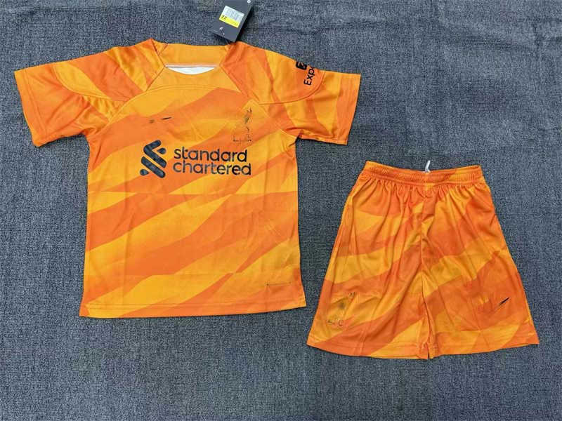 (image for) 2023/24 Liverpoolnk GK Orange Youth Soccer Jersey - Click Image to Close