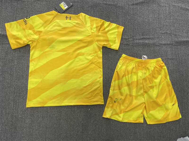 (image for) 2023/24 Liverpoolnk GK Yellow Youth Soccer Jersey - Click Image to Close