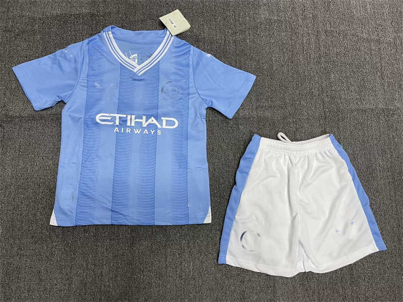 (image for) 2023/24 Manchester Citynk Home Youth Soccer Jersey - Click Image to Close