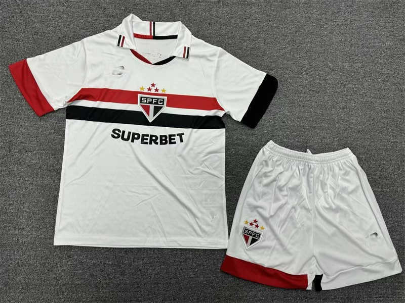 (image for) 2024/25 Sao Paulo Home Youth Soccer Jersey