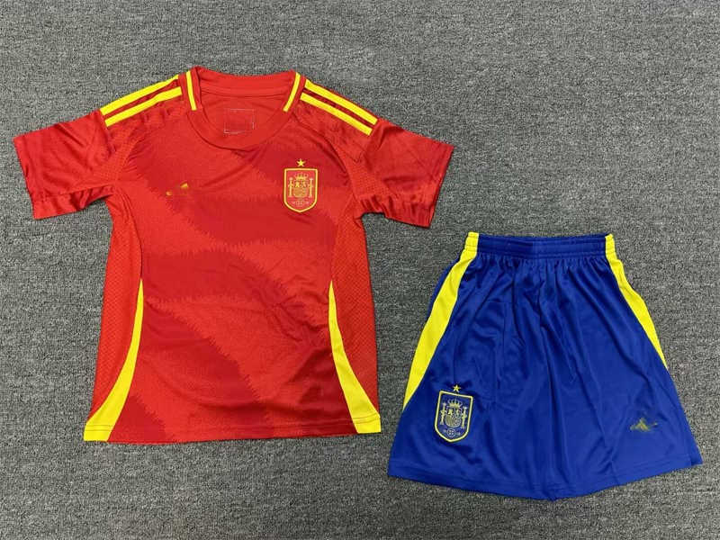 (image for) 2024 Spain Home Youth Soccer Jersey