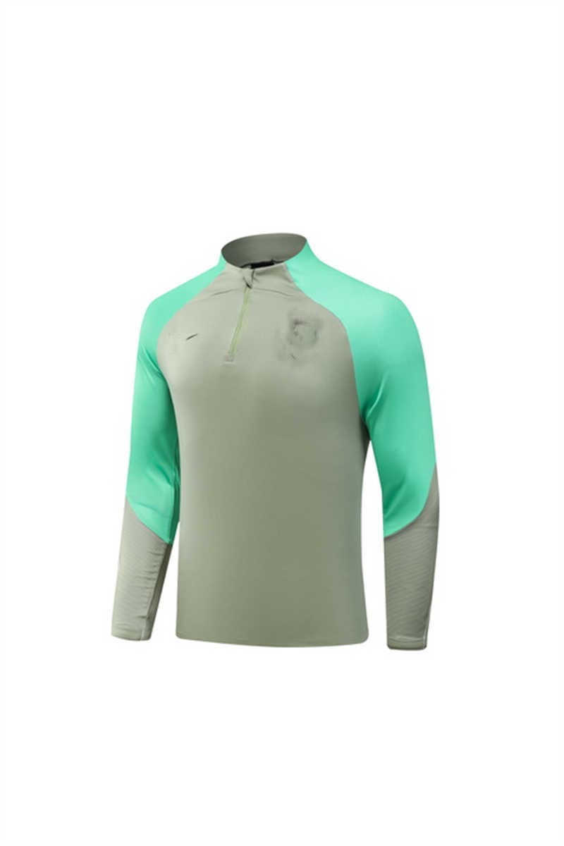 (image for) 2023/24 Atletico Madridnk Green Tracksuit(Neck Zipper) - Click Image to Close