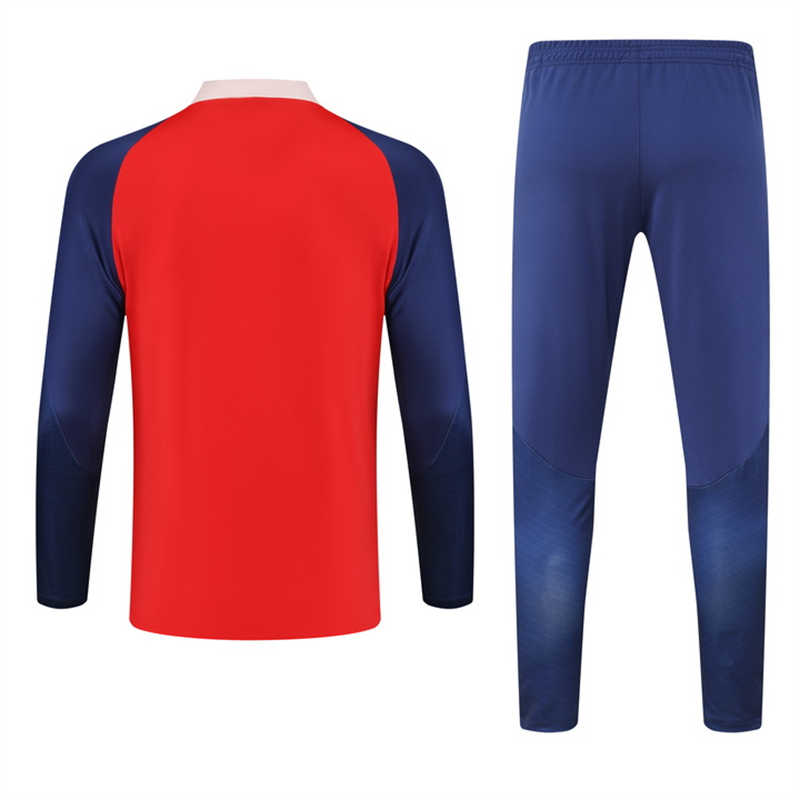 (image for) 2023/24 Atletico Madridnk Red Tracksuit(Neck Zipper) - Click Image to Close