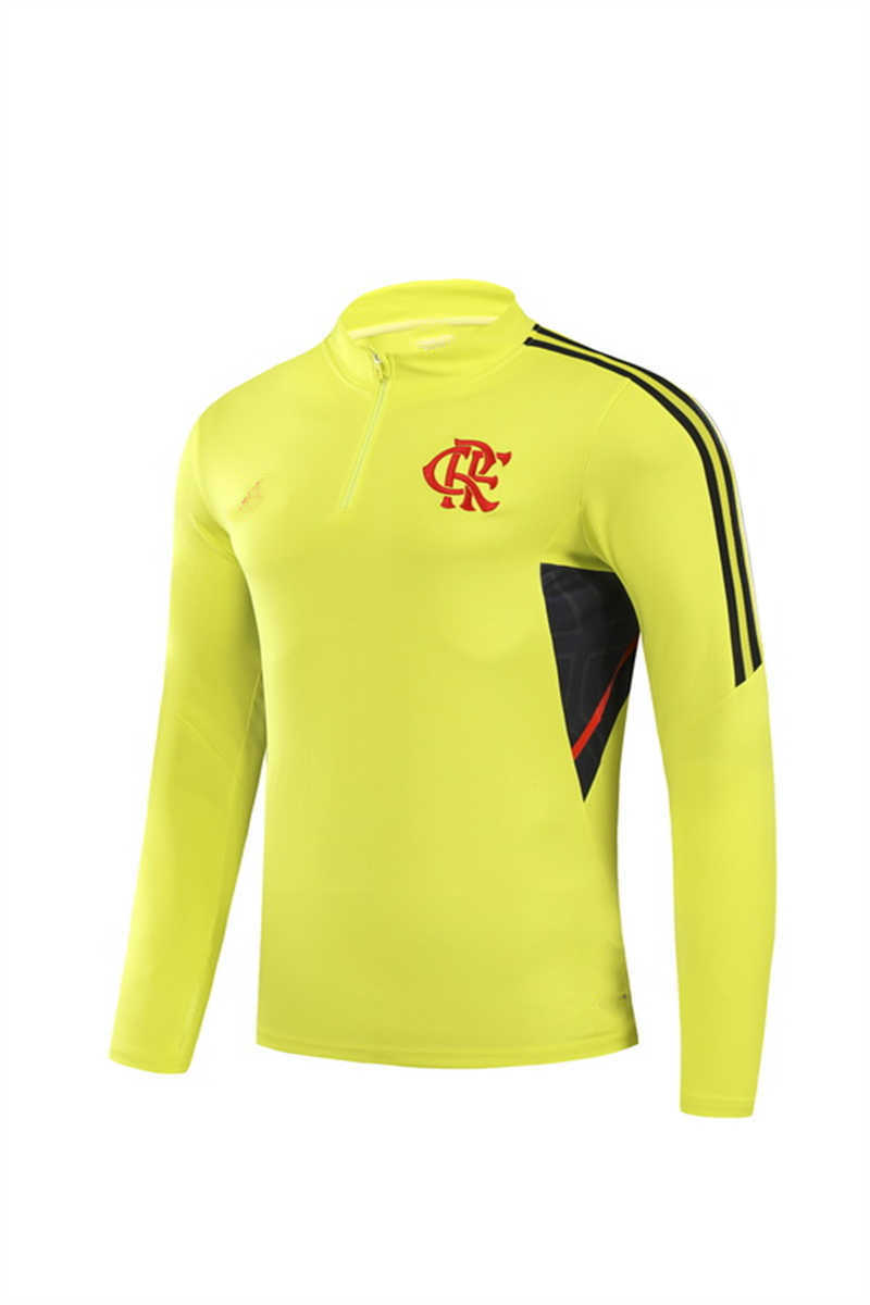 2022/23 Flamengo Yellow Tracksuit(Neck Zipper)