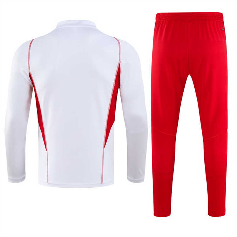 (image for) 2023/24 Flamengo White Tracksuit(Neck Zipper) - Click Image to Close