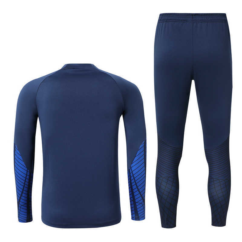 (image for) 2022 France Navy Tracksuit(Neck Zipper) - Click Image to Close