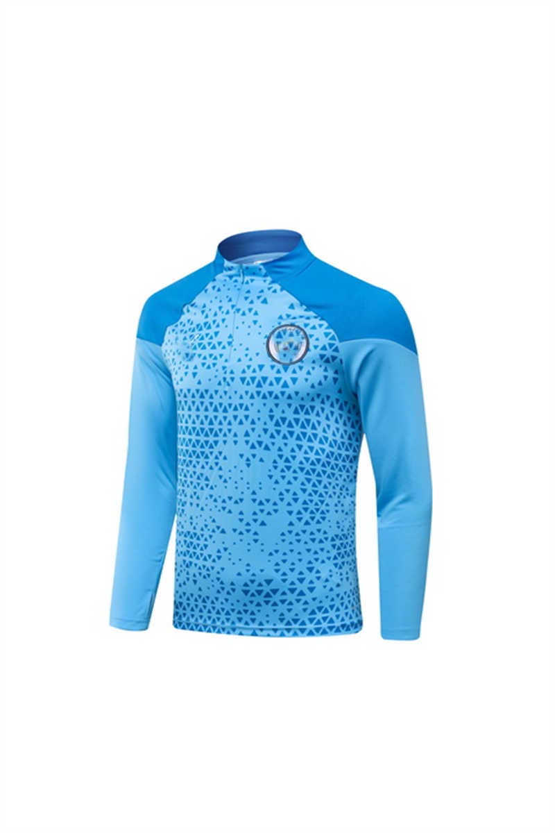 (image for) 2023/24 Manchester Citynk Blue Tracksuit(Neck Zipper) - Click Image to Close