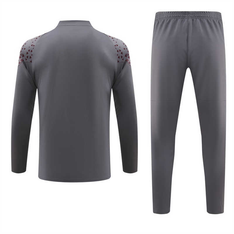 (image for) 2023/24 Manchester Citynk Gray Tracksuit(Neck Zipper) - Click Image to Close
