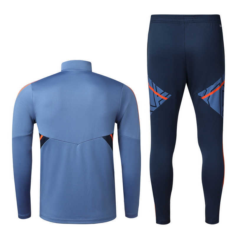 (image for) 2022/23 Manchester Unitednk L-Blue Youth Tracksuit(Neck Zipper) - Click Image to Close