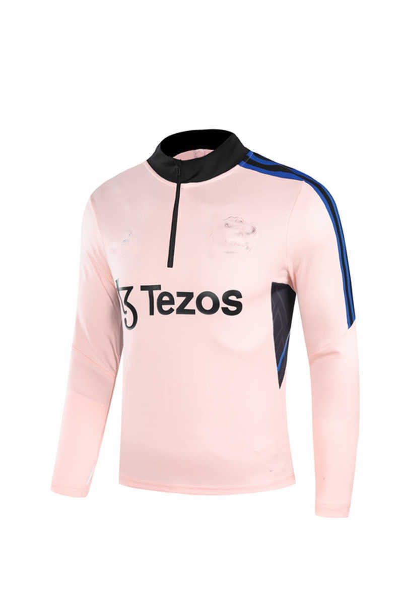 (image for) 2022/23 Manchester Unitednk Pink Youth Tracksuit(NeckZipper) - Click Image to Close