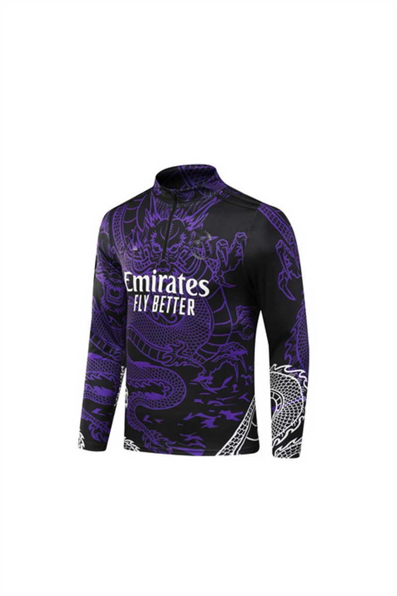 (image for) 2023/24 Real Madridnk Purple Youth Tracksuit(Neck Zipper)