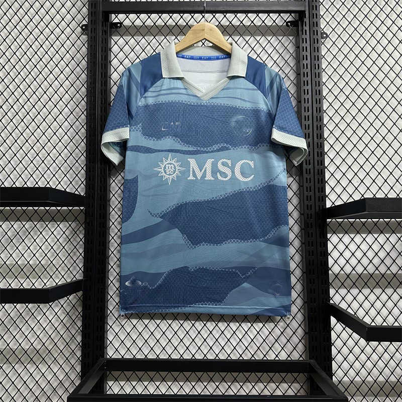 AAA 2025/26 Napolink Blue Soccer Jersey (image for) AAA 2025/26 Napolink Blue Soccer Jersey