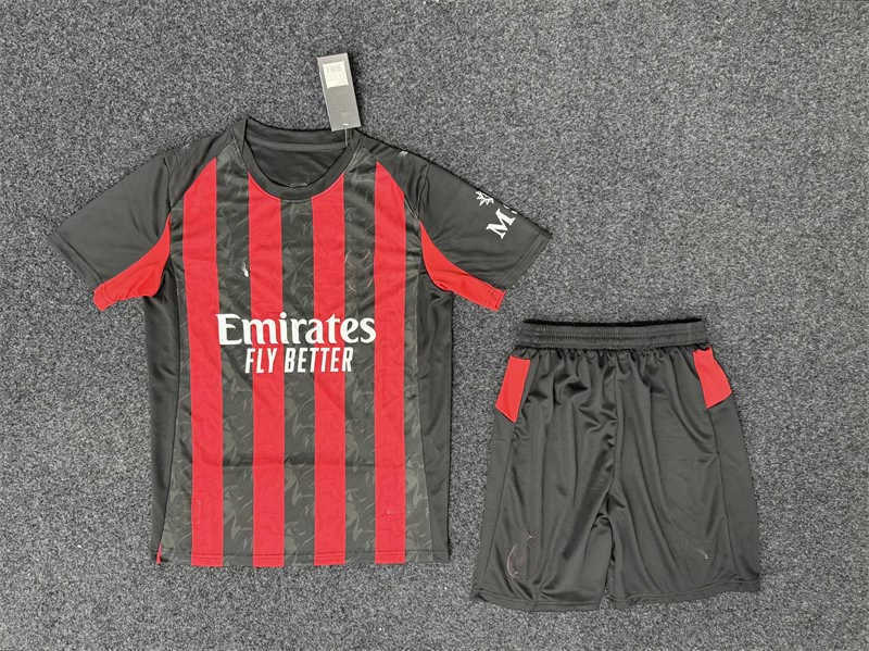 2025/26 AC Milank Home Soccer Jersey (image for) 2025/26 AC Milank Home Soccer Jersey