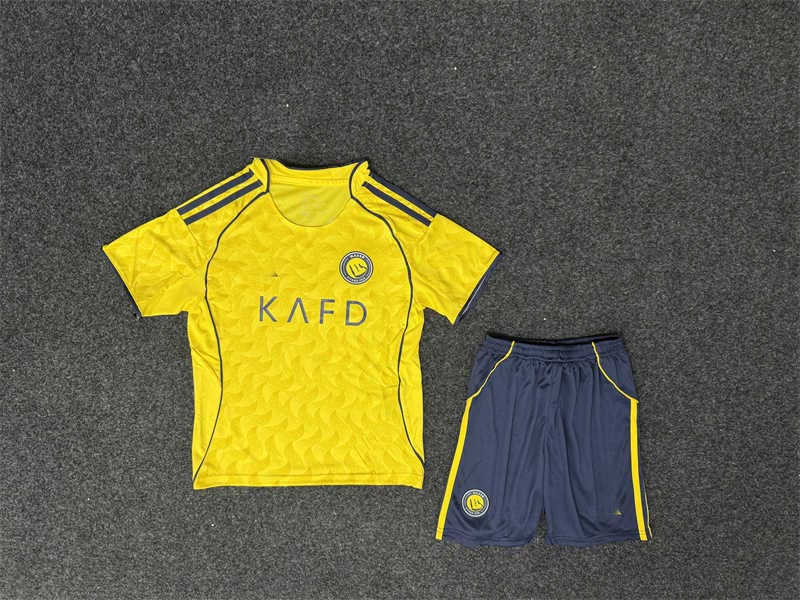 2025/26 Al Nassr Home Youth Soccer Jersey (image for) 2025/26 Al Nassr Home Youth Soccer Jersey