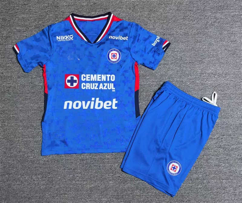 2025/26 Cruz Azul Home Youth Soccer Jersey (image for) 2025/26 Cruz Azul Home Youth Soccer Jersey