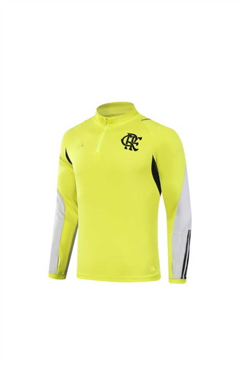 2024/25 Flamengo Yellow Tracksuit(Neck Zipper) (image for) 2024/25 Flamengo Yellow Tracksuit(Neck Zipper)