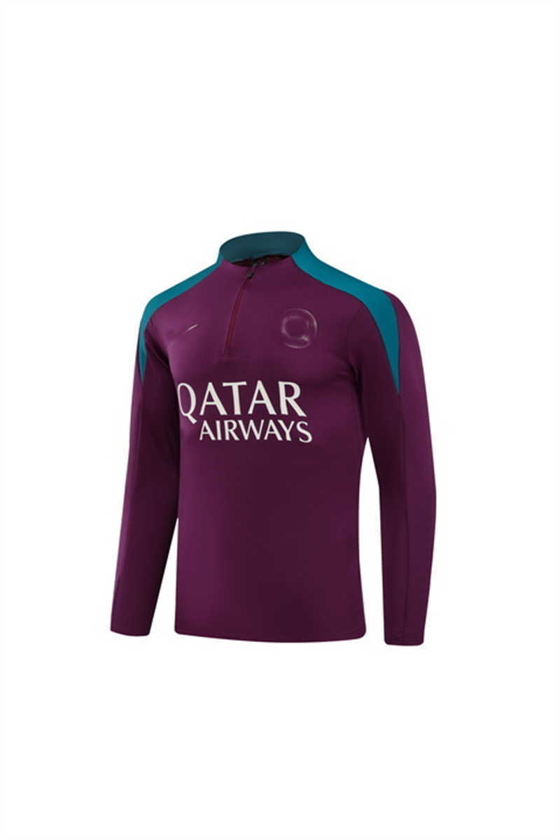 2024/25 Paris Saint-Germaink Red Tracksuit(Neck Zipper) (image for) 2024/25 Paris Saint-Germaink Red Tracksuit(Neck Zipper)