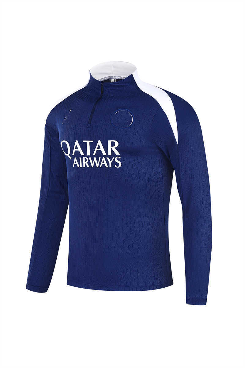 2025/26 Paris Saint-Germaink Navy Tracksuit(Neck Zipper) (image for) 2025/26 Paris Saint-Germaink Navy Tracksuit(Neck Zipper)