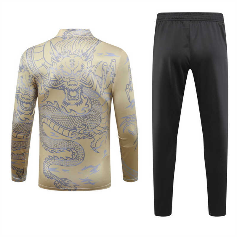 (image for) 2023/24 Real Madridnk Yellow Tracksuit(Neck Zipper)