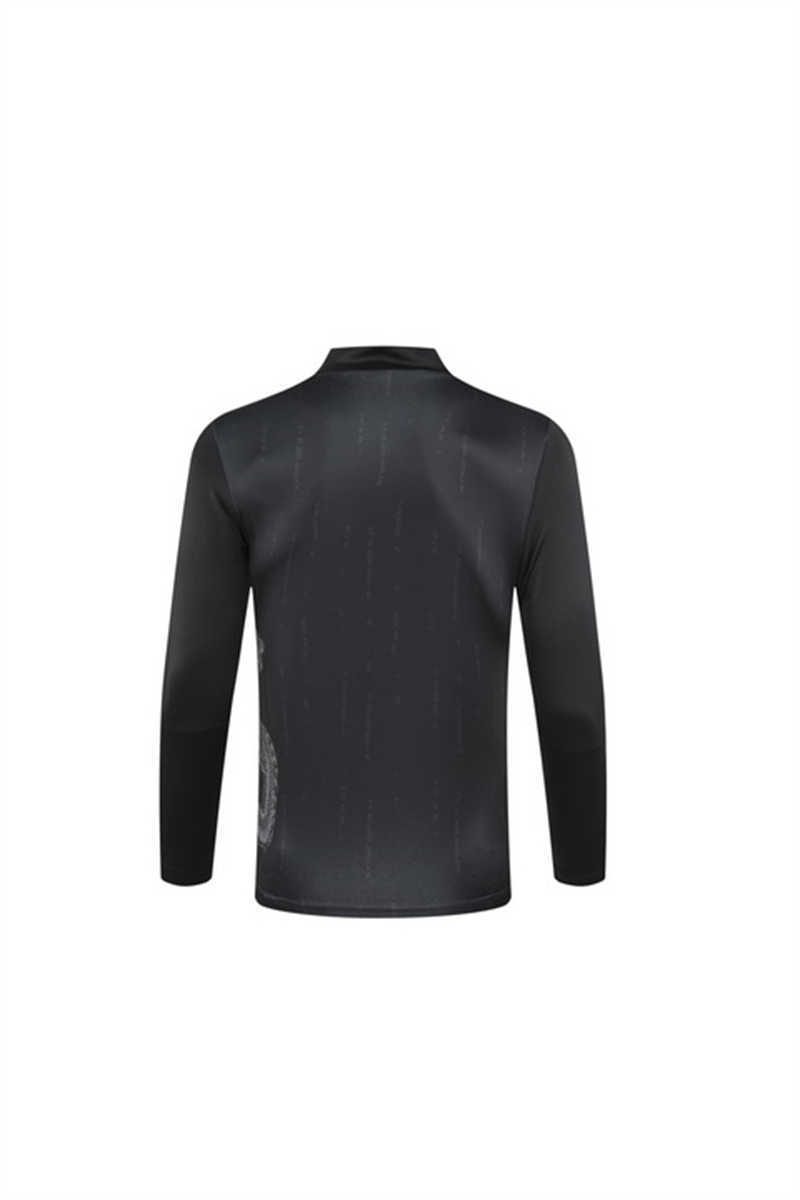 (image for) 2024/25 Real Madridnk Black Tracksuit(Neck Zipper)