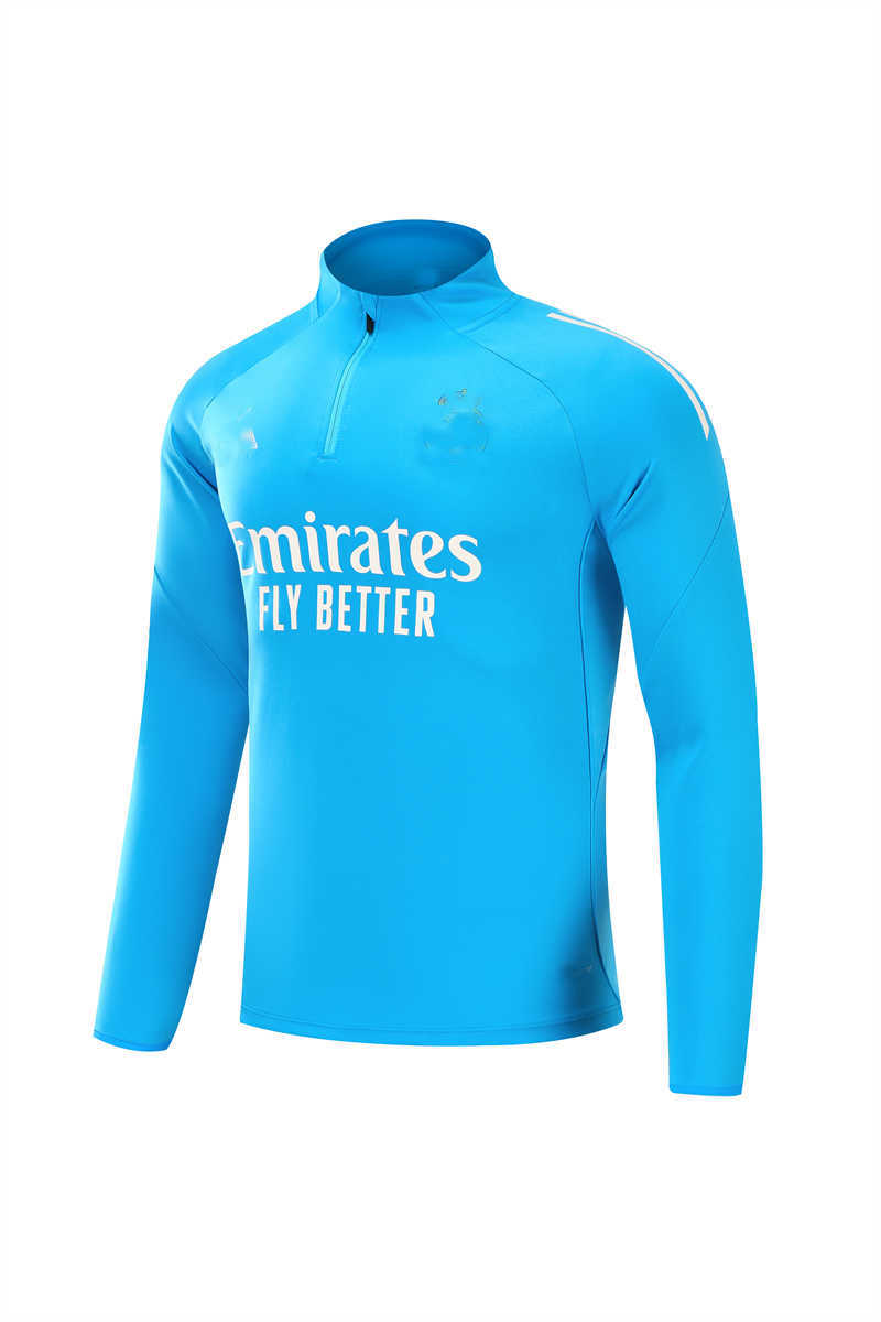 2025/26 Real Madridnk Blue Tracksuit(Neck Zipper) (image for) 2025/26 Real Madridnk Blue Tracksuit(Neck Zipper)