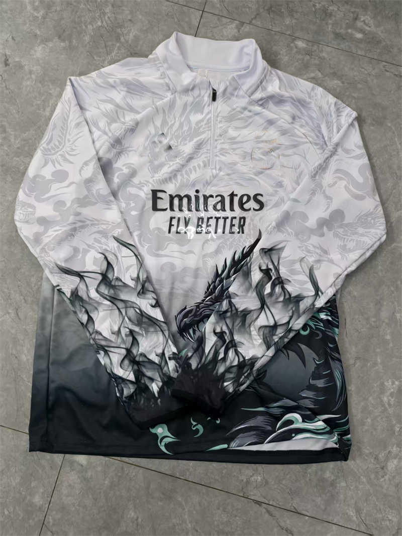 2025/26 Real Madridnk Gray Tracksuit(Neck Zipper) (image for) 2025/26 Real Madridnk Gray Tracksuit(Neck Zipper)
