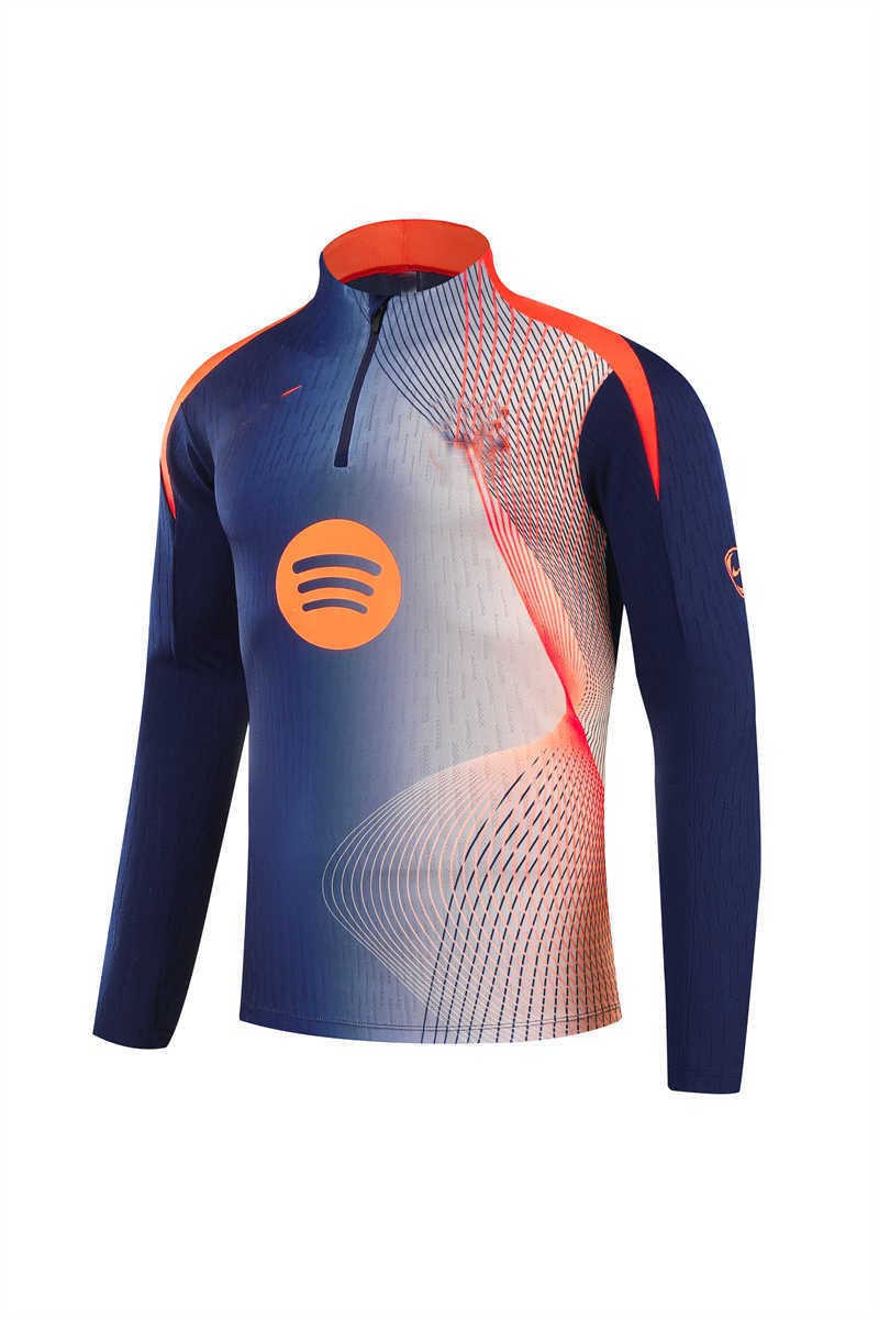 2025/26 Barcelonank Navy3 Youth Tracksuit(Neck Zipper) (image for) 2025/26 Barcelonank Navy3 Youth Tracksuit(Neck Zipper)