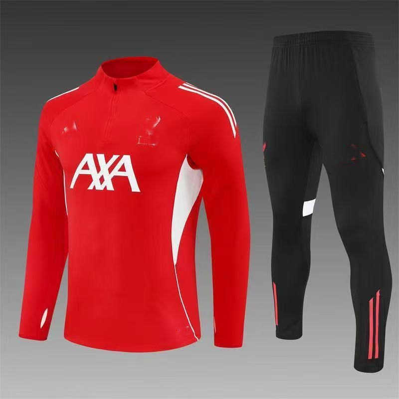 2025/26 Liverpoolnk Red Youth Tracksuit(Neck Zipper) (image for) 2025/26 Liverpoolnk Red Youth Tracksuit(Neck Zipper)