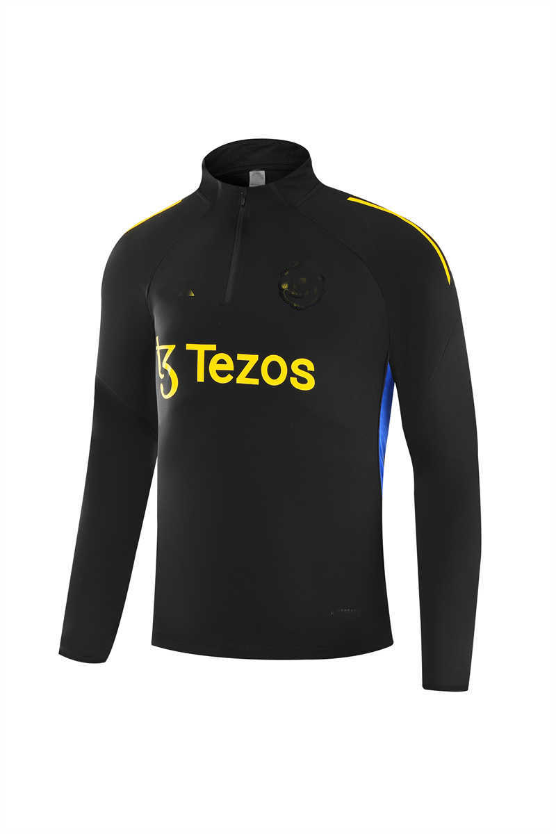 (image for) 2025/26 Manchester Unitednk Black Youth Tracksuit(NeckZipper)