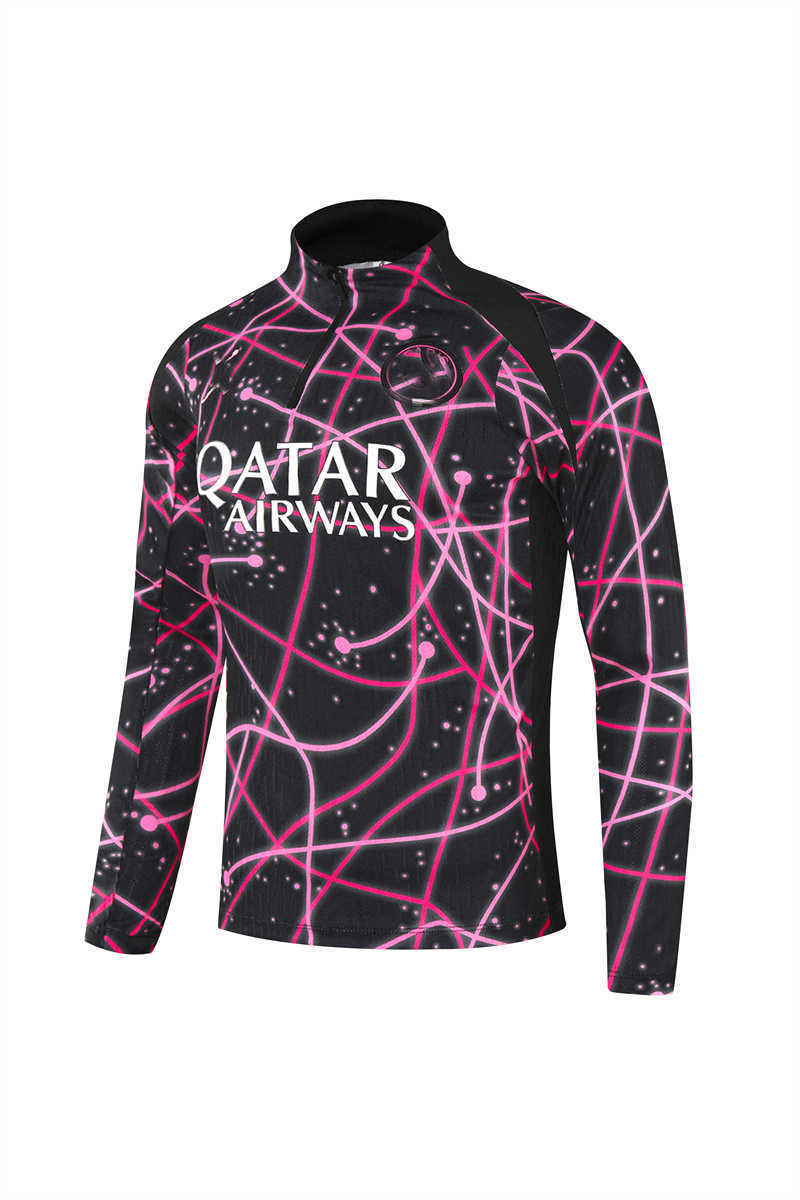 2025/26 Paris Saint-Germaink Black3 Youth Tracksuit(Neck Zipper) (image for) 2025/26 Paris Saint-Germaink Black3 Youth Tracksuit(Neck Zipper)