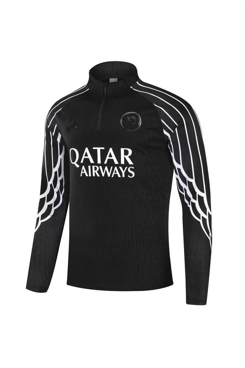 (image for) 2025/26 Paris Saint-Germaink Black Youth Tracksuit(Neck Zipper)