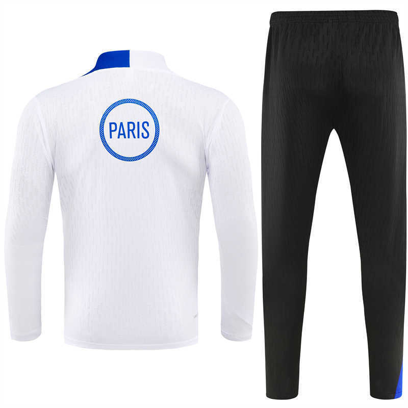 (image for) 2025/26 Paris Saint-Germaink White Youth Tracksuit(Neck Zipper)