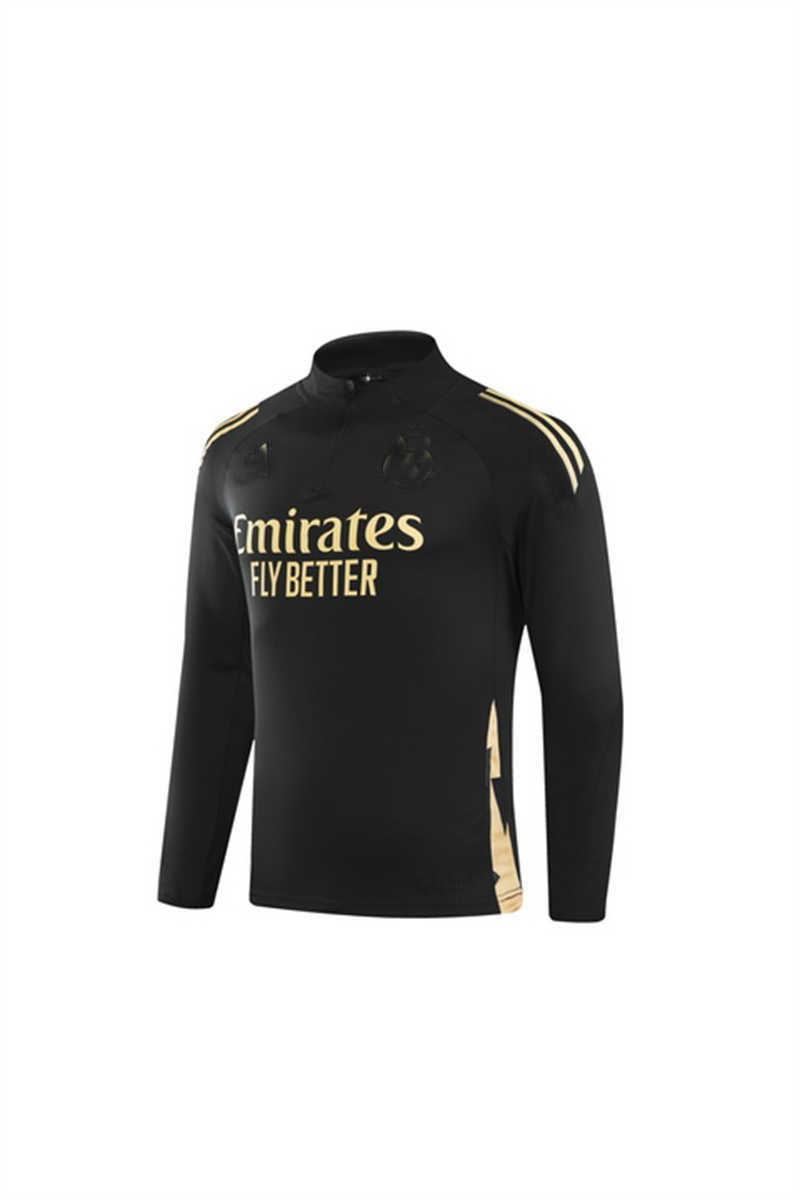 2024/25 Real Madridnk Black2 Youth Tracksuit(Neck Zipper) (image for) 2024/25 Real Madridnk Black2 Youth Tracksuit(Neck Zipper)