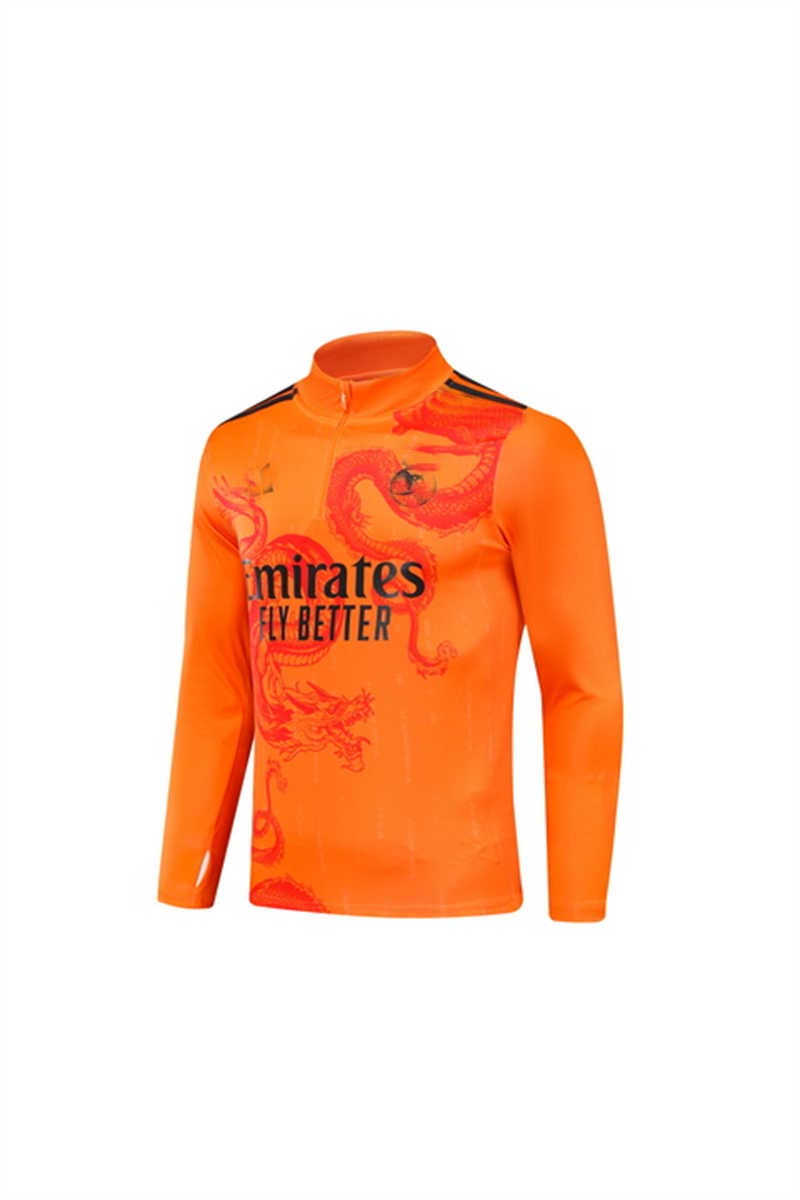 (image for) 2024/25 Real Madridnk Orange Youth Tracksuit(Neck Zipper)