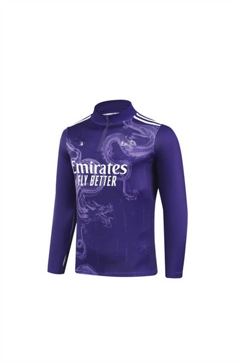 (image for) 2024/25 Real Madridnk Purple Youth Tracksuit(Neck Zipper)